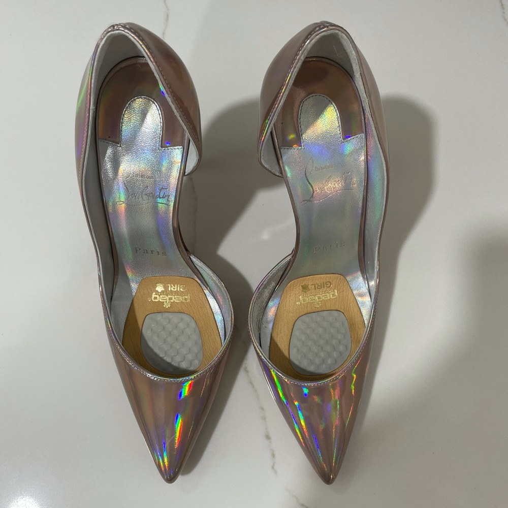 metallic Christian Louboutin’s